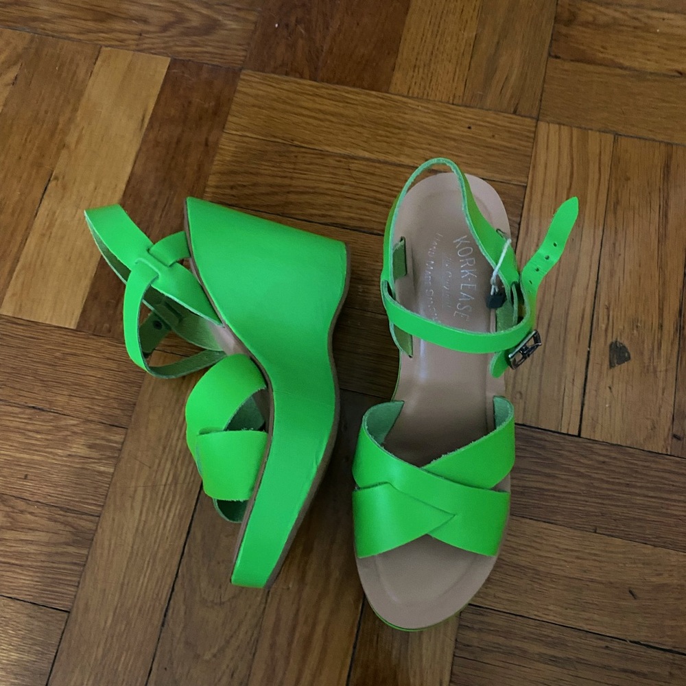 Kork Ease Acid Green Sandals